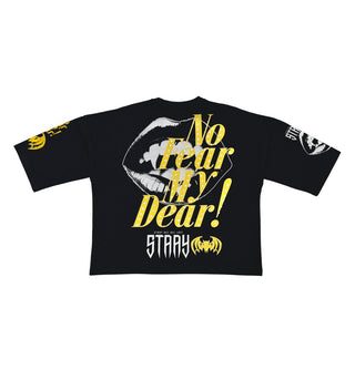 Stray No fear 3/4 sleeve tee (Black)