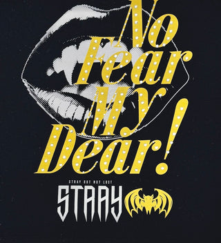 Stray No fear 3/4 sleeve tee (Black)