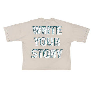 Stray Stray wide & crop fit tee (Bone)