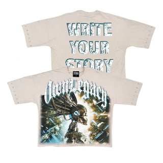 Stray Stray wide & crop fit tee (Bone)