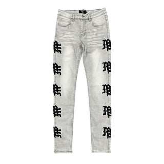 Mixed Emotions Monogram Denim Grey Wash