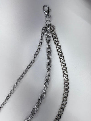 DRUNZ 3 LAYER SILVER WALLET CHAIN