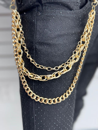 DRUNZ GOLD 3 LAYER WALLET CHAIN