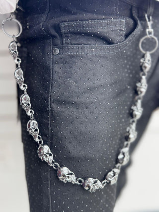 DRUNZ BLK SKELETON WALLET CHAIN