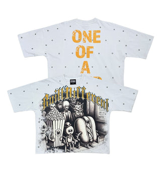 Stray One of a kind wide & crop fit tee (Light Grey)