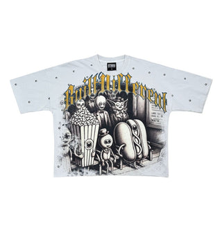 Stray One of a kind wide & crop fit tee (Light Grey)