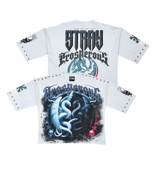 Stray Prosperous 3/4 sleeve tee (Light Grey)