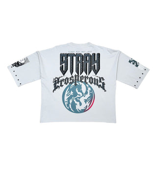 Stray Prosperous 3/4 sleeve tee (Light Grey)