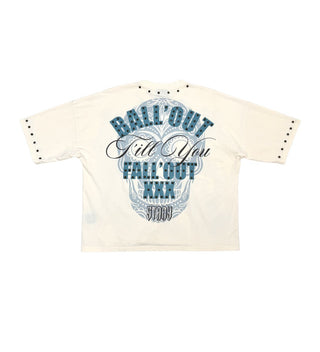 Stray Motivations wide & crop fit tee (Natural)