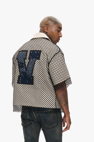 Valabasas "VEGAPUNK" FISHNET BUTTON DOWN (VEGAPUNK - OFF WHITE)