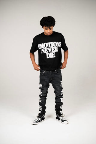Mixed Emotions Monogram Denim Black Wash