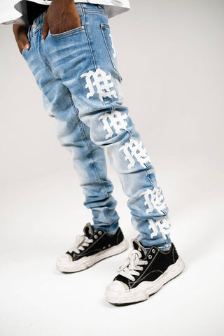 Mixed Emotions Monogram Denim Blue Wash