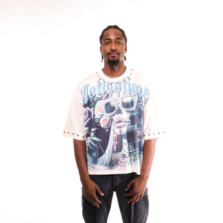 Stray Motivations wide & crop fit tee (Natural)