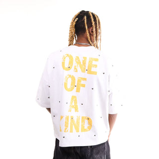 Stray One of a kind wide & crop fit tee (Light Grey)
