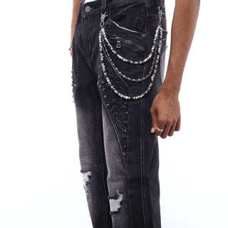 Gunzinii denim pants (Black)