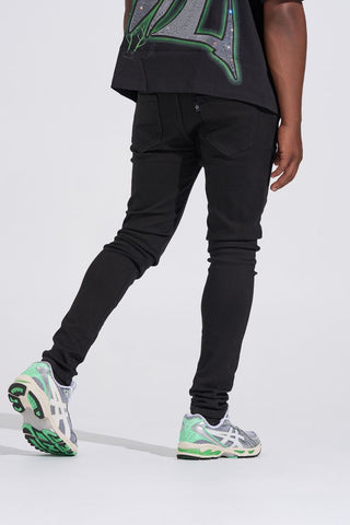 PHEELINGS "BLACK LABEL" CLEAN SKINNY DENIM (JET BLACK)