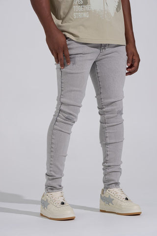 PHEELINGS "SILVER SCREEN" SKINNY DENIM (LIGHT GREY)