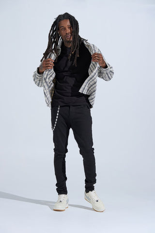 PHEELINGS "BLACK LABEL" DISTRESSED SKINNY DENIM (JET BLACK)