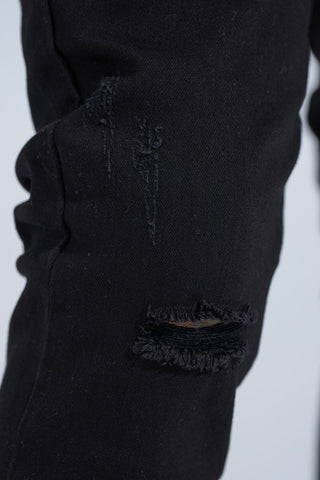 PHEELINGS "BLACK LABEL" DISTRESSED SKINNY DENIM (JET BLACK)
