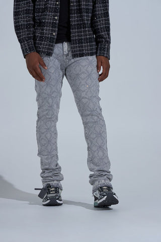 PHEELINGS "FIRST MILLION" RHINESTONE Stacked Denim (LIGHT GREY)