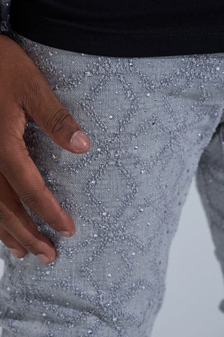 PHEELINGS "FIRST MILLION" RHINESTONE Stacked Denim (LIGHT GREY)