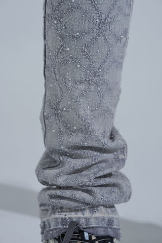 PHEELINGS "FIRST MILLION" RHINESTONE Stacked Denim (LIGHT GREY)