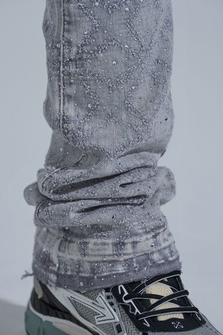 PHEELINGS "FIRST MILLION" RHINESTONE Stacked Denim (LIGHT GREY)