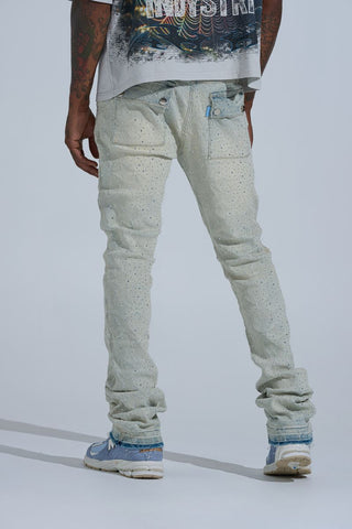 PHEELINGS "FIRST MILLION" RHINESTONE Stacked Denim (LIGHT BLUE)