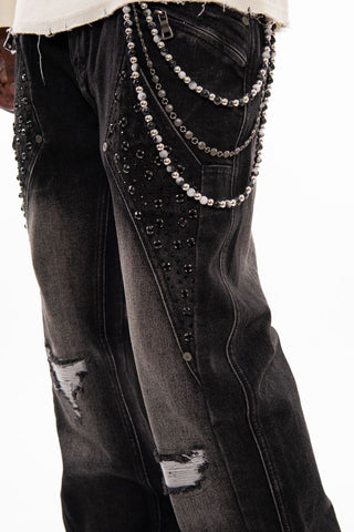 Gunzinii denim pants (Black)