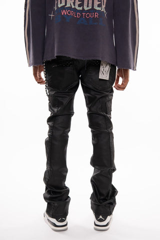 Gunzinii denim pants (COATED BLACK)
