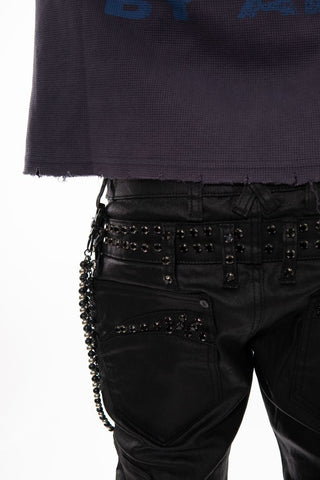 Gunzinii denim pants (COATED BLACK)