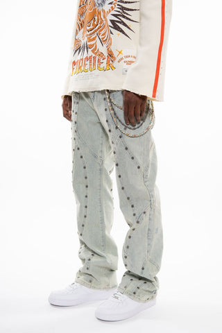 Gunzinii denim pants (Light Blue)