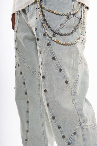 Gunzinii denim pants (Light Blue)
