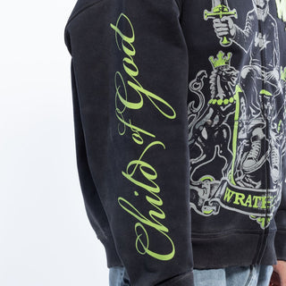 Wrathboy 3 Sword fullzip hoodie (Black)