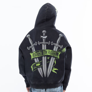 Wrathboy 3 Sword fullzip hoodie (Black)
