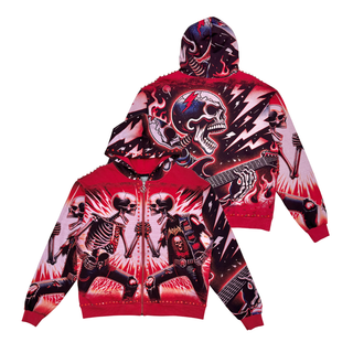 Stray full-zip hoodie (Dark Red)
