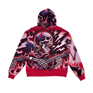 Stray full-zip hoodie (Dark Red)