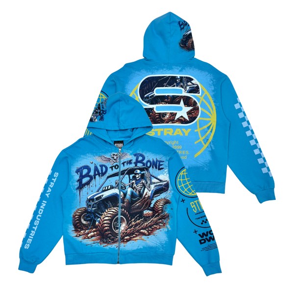 Stray full-zip hoodie (Blue Wave) – The Shop 147