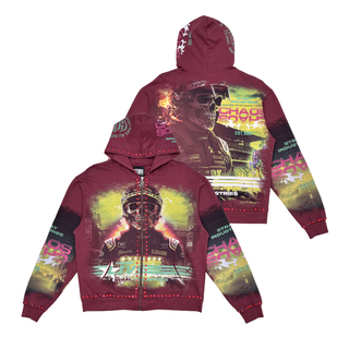 Stray full-zip hoodie (Maroon)