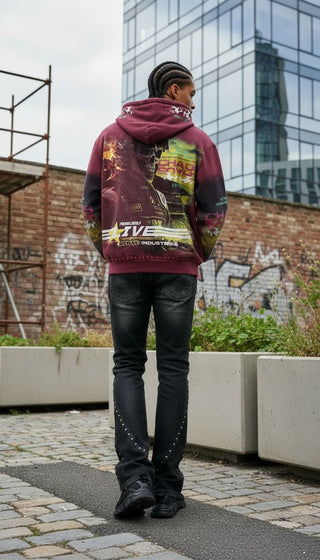 Stray full-zip hoodie (Maroon)