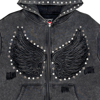 Gunzinii french terry hoodie set (Black)