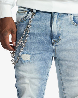 Melee "HANNIBAL" JEANS (SPLIT BLUE WASH)