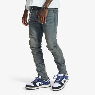 Melee "V12" JEANS (BLUE OIL WASH)