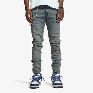Melee "V12" JEANS (BLUE OIL WASH)