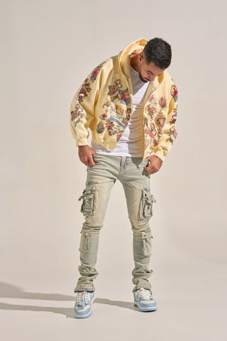 PHEELINGS "EMPOWERED ESSENCE" STACK CARGO DENIM (LIGHT BLUE)