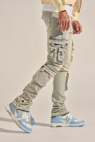 PHEELINGS "EMPOWERED ESSENCE" STACK CARGO DENIM (LIGHT BLUE)