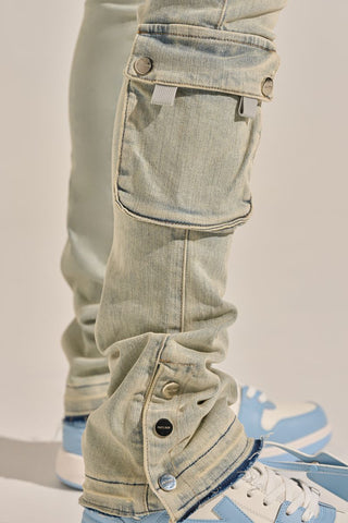 PHEELINGS "EMPOWERED ESSENCE" STACK CARGO DENIM (LIGHT BLUE)