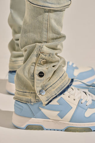 PHEELINGS "EMPOWERED ESSENCE" STACK CARGO DENIM (LIGHT BLUE)