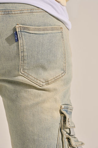 PHEELINGS "EMPOWERED ESSENCE" STACK CARGO DENIM (LIGHT BLUE)