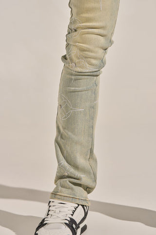 PHEELINGS "WISH YOU WERE HERE" STACK DENIM (LIGHT BLUE)